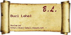 Buzi Lehel névjegykártya